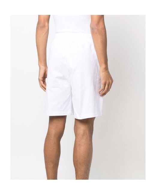 DSquared² White Logo-Print Track Shorts for men