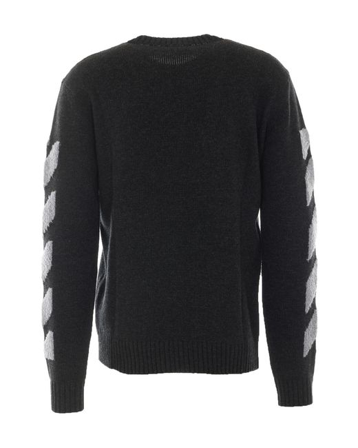 Off-White c/o Virgil Abloh Black Crew-Neck Sweatshirt for men