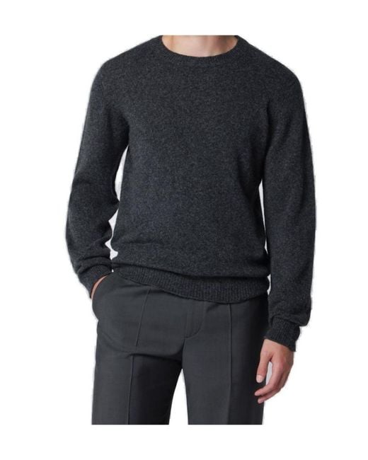 Roberto Collina Blue Crew-Neck Knitted Sweater for men