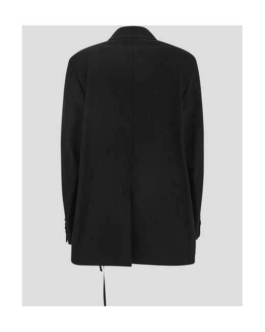 Ann Demeulemeester Black Single-Breasted Blazer