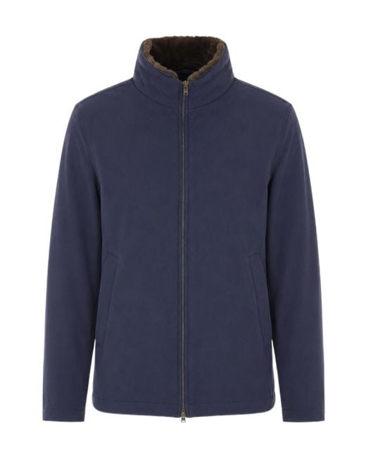 Herno Blue Long-Sleeve Casual Jacket