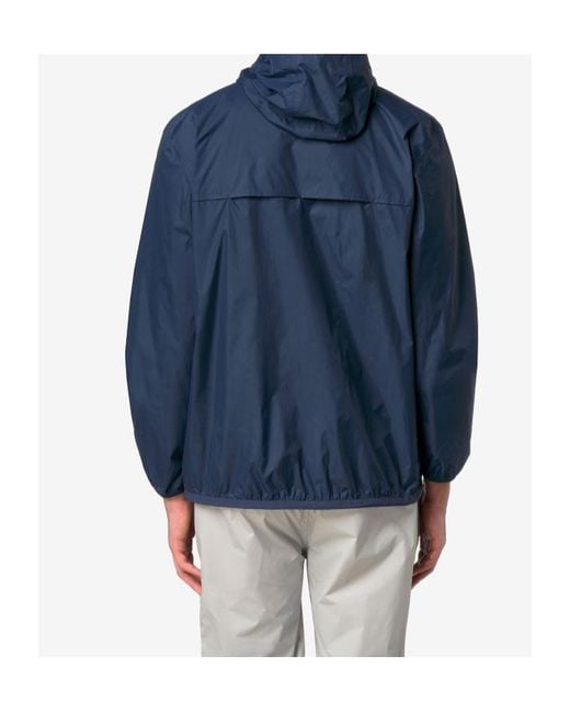 K-Way Blue Zip-Up Hooded Jacket for men