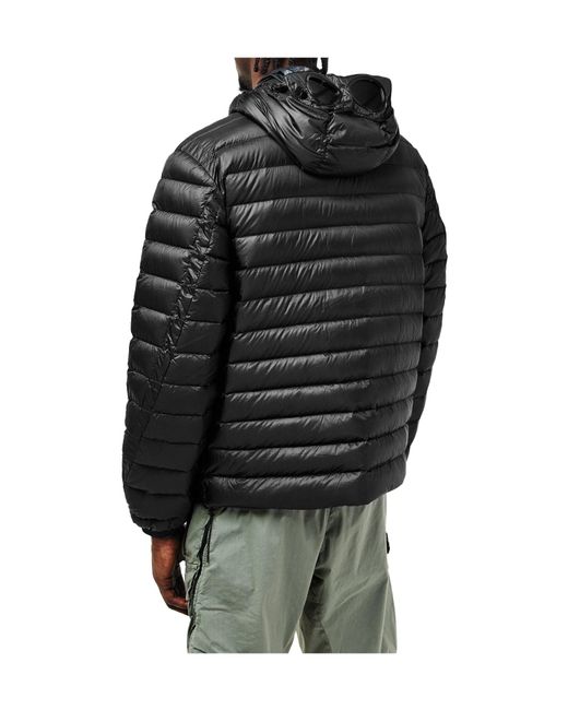 C P Company Black D.D. Shell Goggle Down Jacket for men
