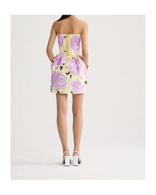 Patou Pink Mini Strapless Dress
