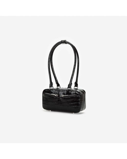 Self-Portrait Black Embossed Mini Shoulder Bag