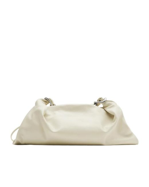 Burberry Natural Medium Swan Chain-Linked Shoulder Bag