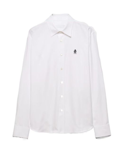 Prada White Cotton Shirt for men
