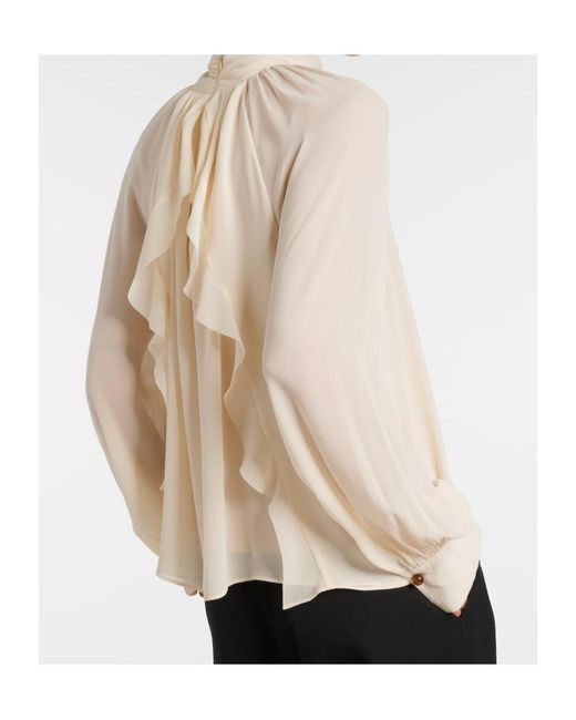 Vince White Chiffon Blouse