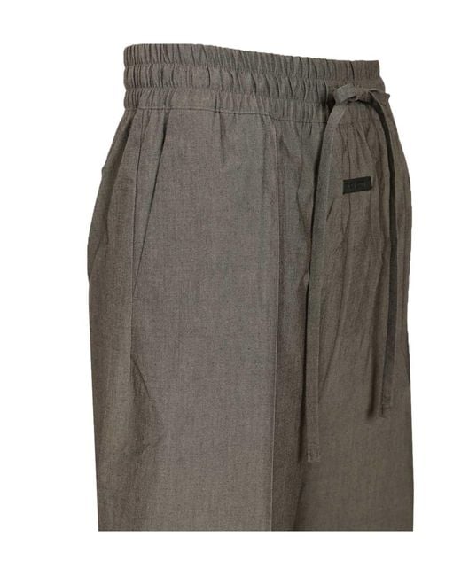 Fear Of God Gray Wide-Leg Drawstring Pants for men
