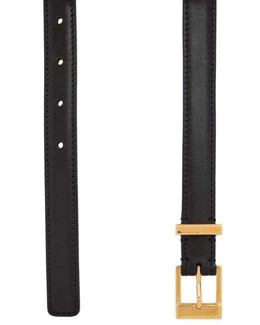 Khaite White Manhattan Leather Belt