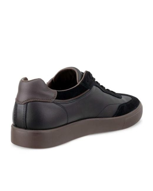 Ecco Black Soft 10 Leather Trainer for men