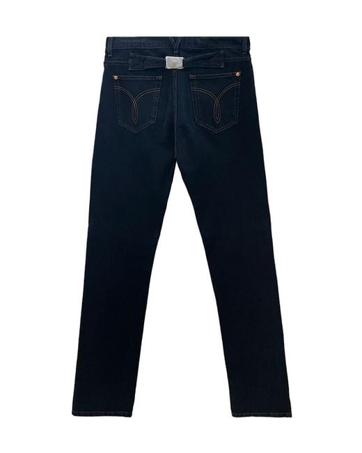 Versace Blue Logo-Plaque Jeans for men