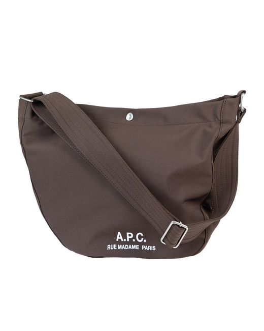 A.P.C. Brown Journal Satchel Bag for men