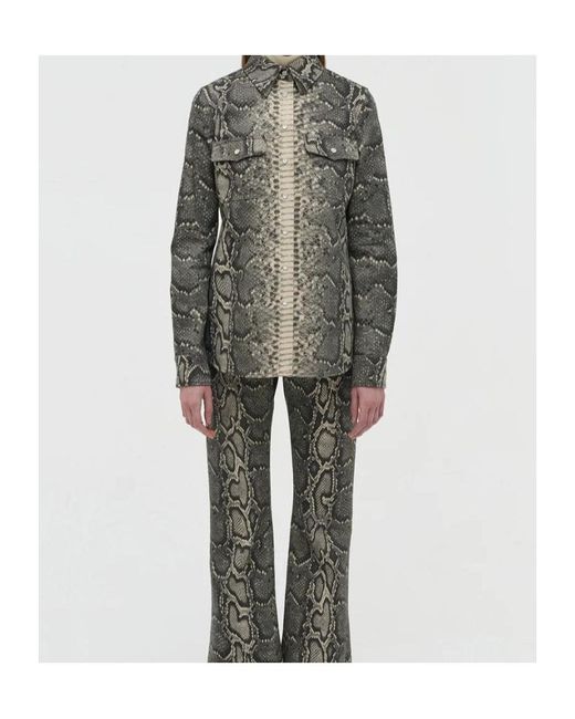 Gabriela Hearst Gray Snake Print Shirt