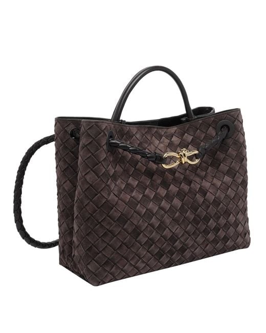 Bottega Veneta Black Medium-Sized Andiamo Shoulder Bag