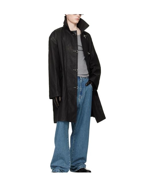 Vetements Black Fireman Hooks Coat for men