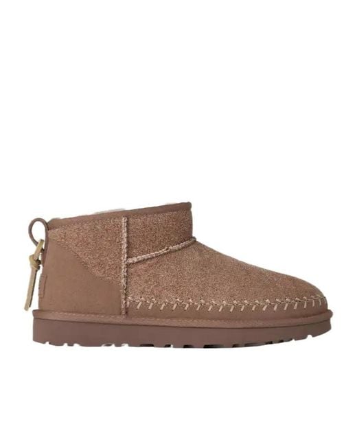 Ugg Brown Classic Ultra Mini Biarritz Snow Boots