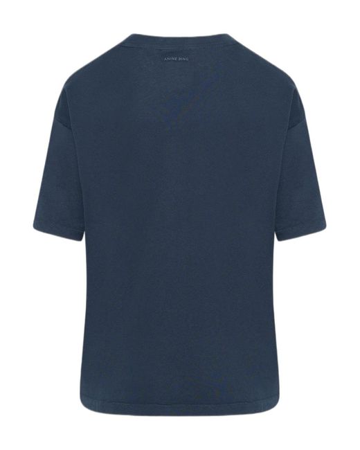 Anine Bing Blue Short-Sleeved T-Shirt