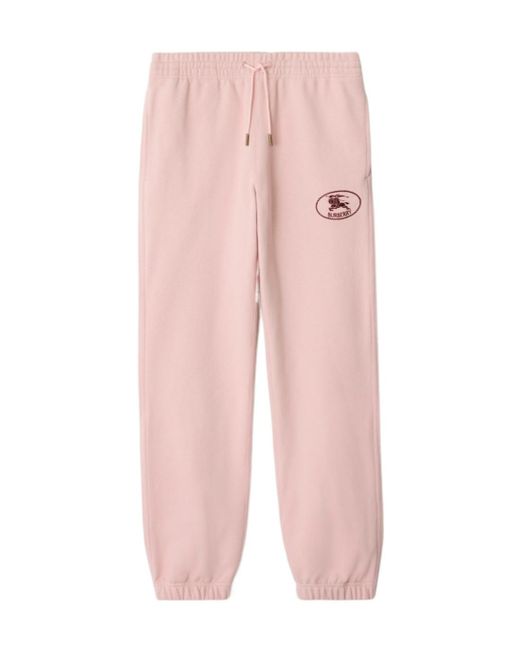 Burberry Pink Ekd Embroidered Drawstring Jogging Pants