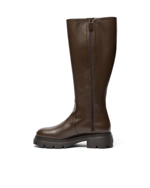 Stuart Weitzman Brown Hudson Lite Zip Boot