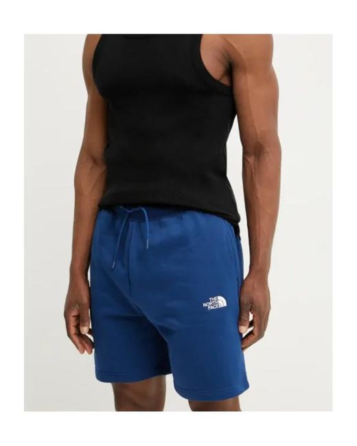 The North Face Blue Essential Relaxed Shorts for men