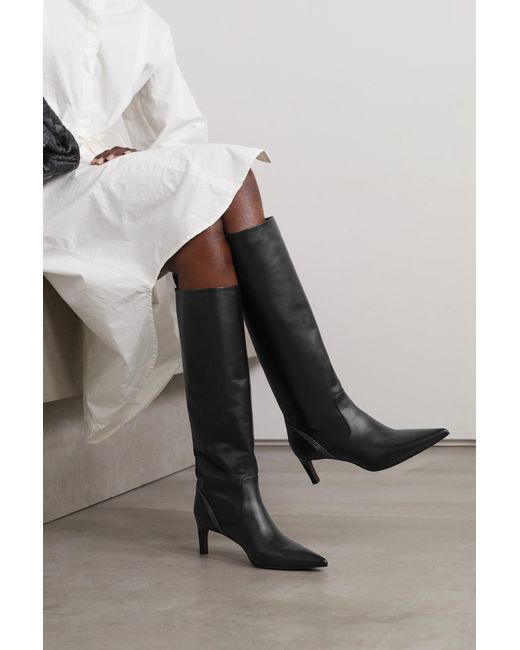 Brunello Cucinelli Black Pointed-Toe Boots