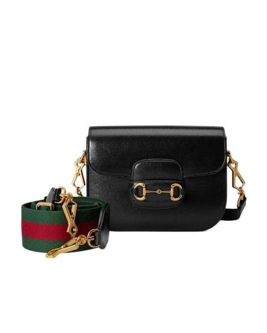 Gucci Black Horsebit 1955 Mini Crossbody Bag