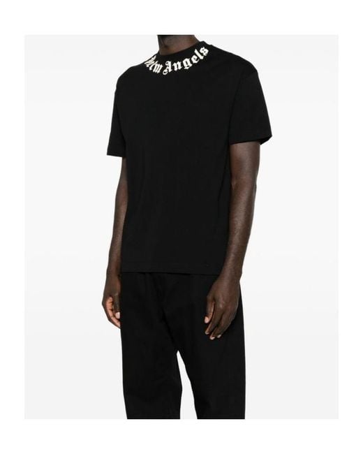 Palm Angels Black Logo T-Shirt for men
