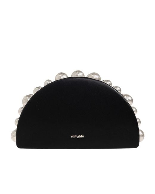 Cult Gaia Black Logo Clutch