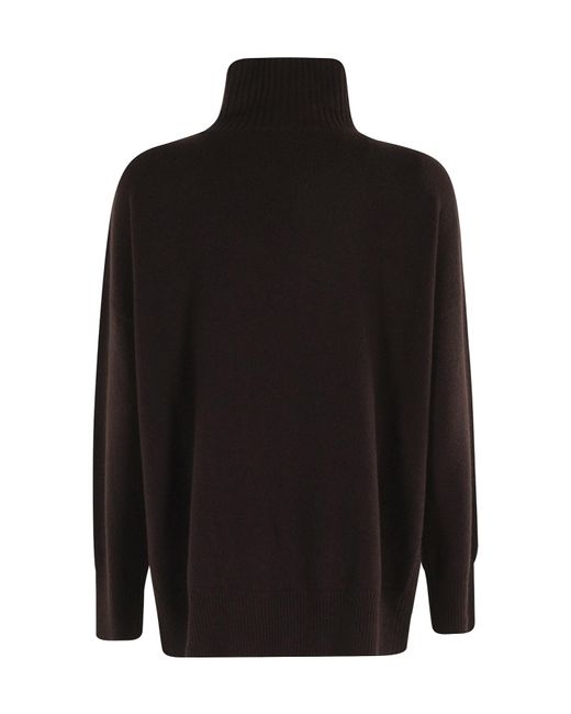 Roberto Collina Black Turtleneck Long Sleeve Sweater