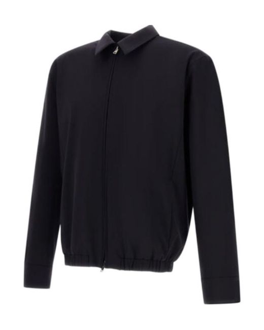 Herno Blue Zip-Up Coat for men