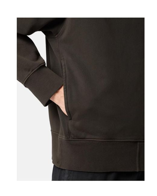 Stone Island Gray Oversized-Fit Zip-Up Hooded Sweatshirt Witth Pockets for men