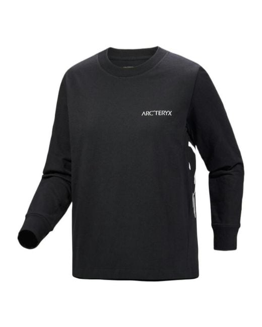 Arc'teryx Black Kragg Cotton Bird Crew Neck Shirt Ls
