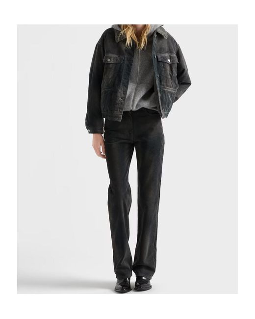 Prada Black Corduroy Blouson Jacket