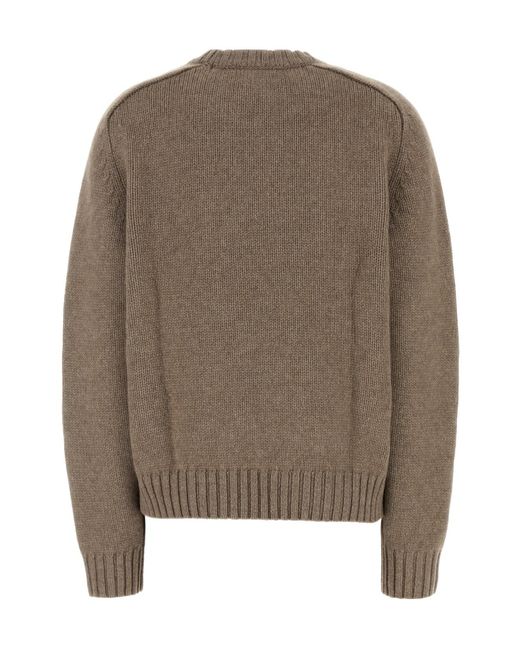 Khaite Brown Long-Sleeved Crewneck Jumper