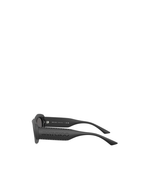 Jimmy Choo White Geometric Sunglasses