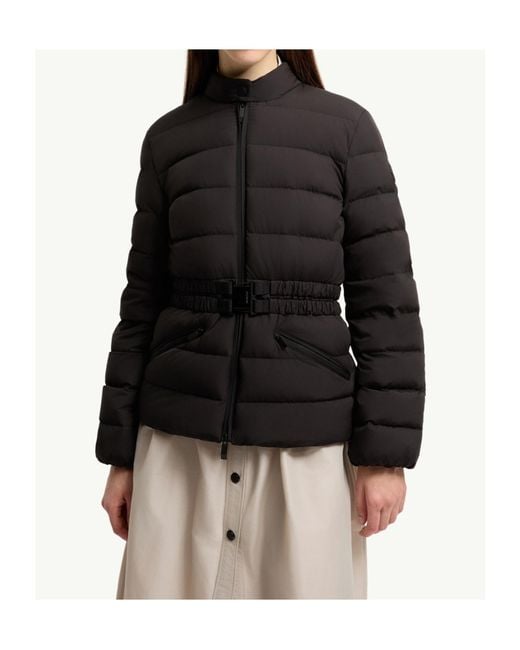 Moncler Black Esthetoque Belted Zip-Up Padded Jacket