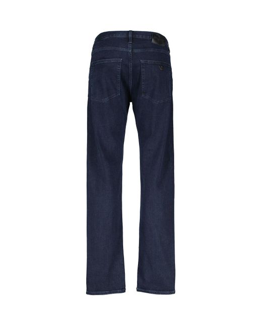 Emporio Armani Blue Denim Trousers With Belt Loops for men