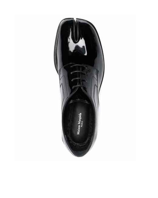 Maison Margiela Black Tabi Lace-Up Shoes