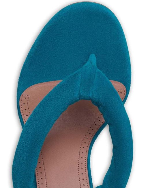 Alaïa Blue Round-Toe High-Heeled Sandals