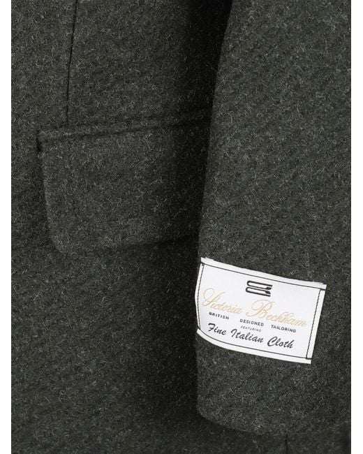 Victoria Beckham Black Single Breasted Mid-Length Coat