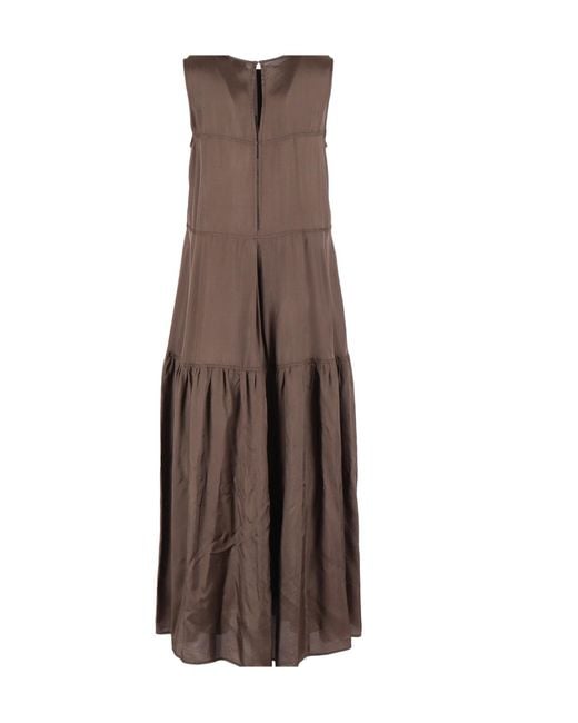 Aspesi Brown Gathered Dress