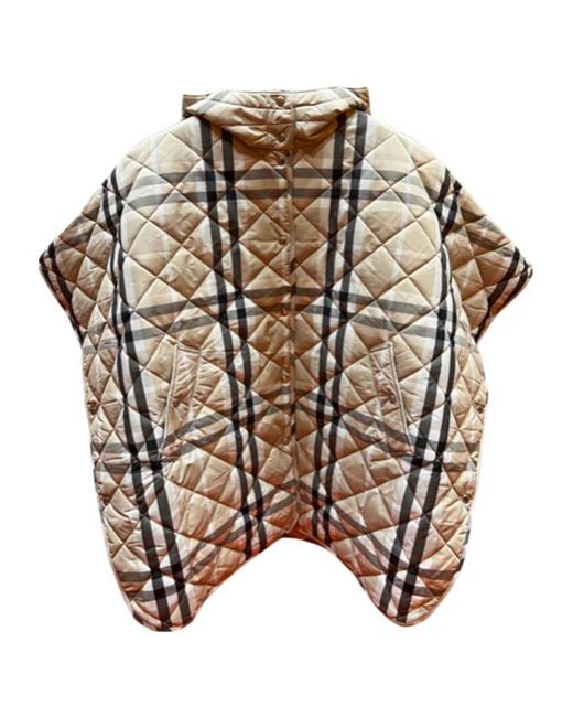 Burberry Multicolor Quilted Hooded Cape