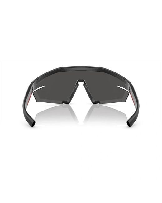 Prada Linea Rossa Gray Prada Eyewear Shield Frame Sunglasses for men