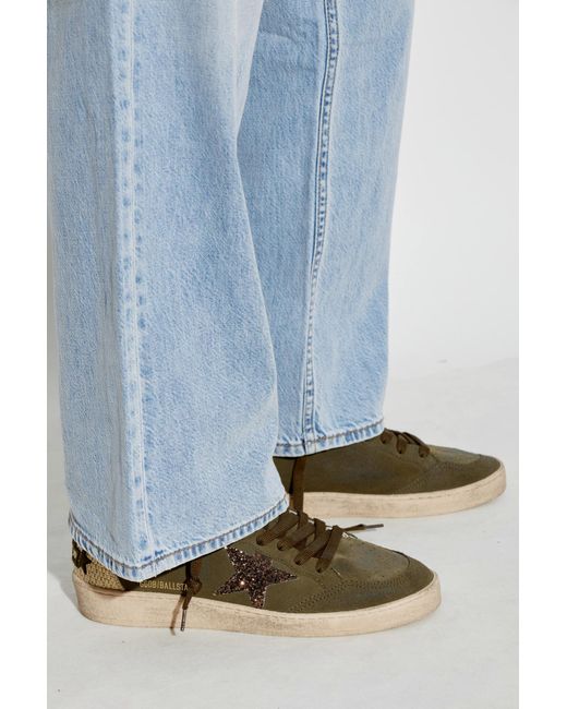 Golden Goose Deluxe Brand Green Ballstar Lace-Up Sneakers