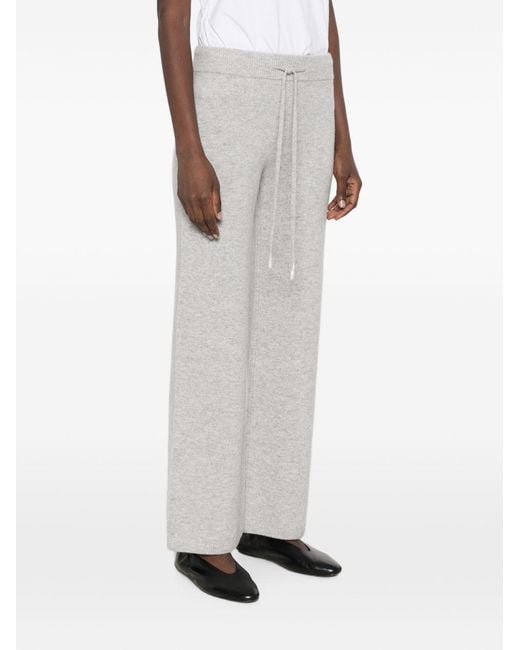 ERMANNO FIRENZE White Drawstring-Waist Track Pants
