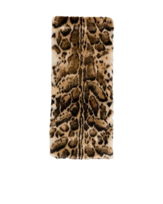 Etro Natural Leopard-Print Floral-Print Scarf