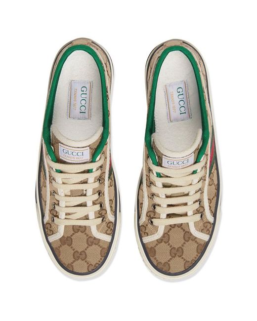 Gucci White Gg Tennis 1977 Low-Up Sneakers