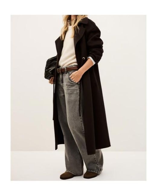 Ba&sh Black Belted Coat