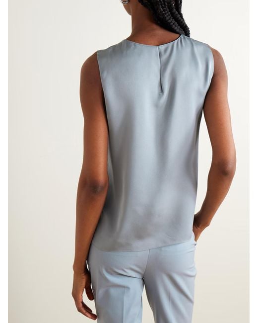 Theory Blue Crewneck Sleeveless Top